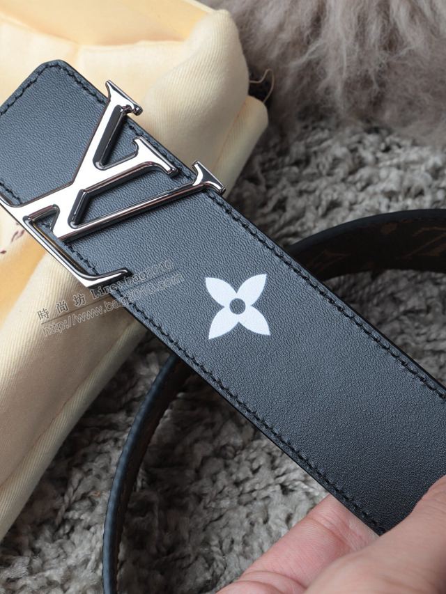 LV皮帶 經典 Damier帆布與Damier Infini牛皮 路易威登男士雙面腰帶  xfp2102